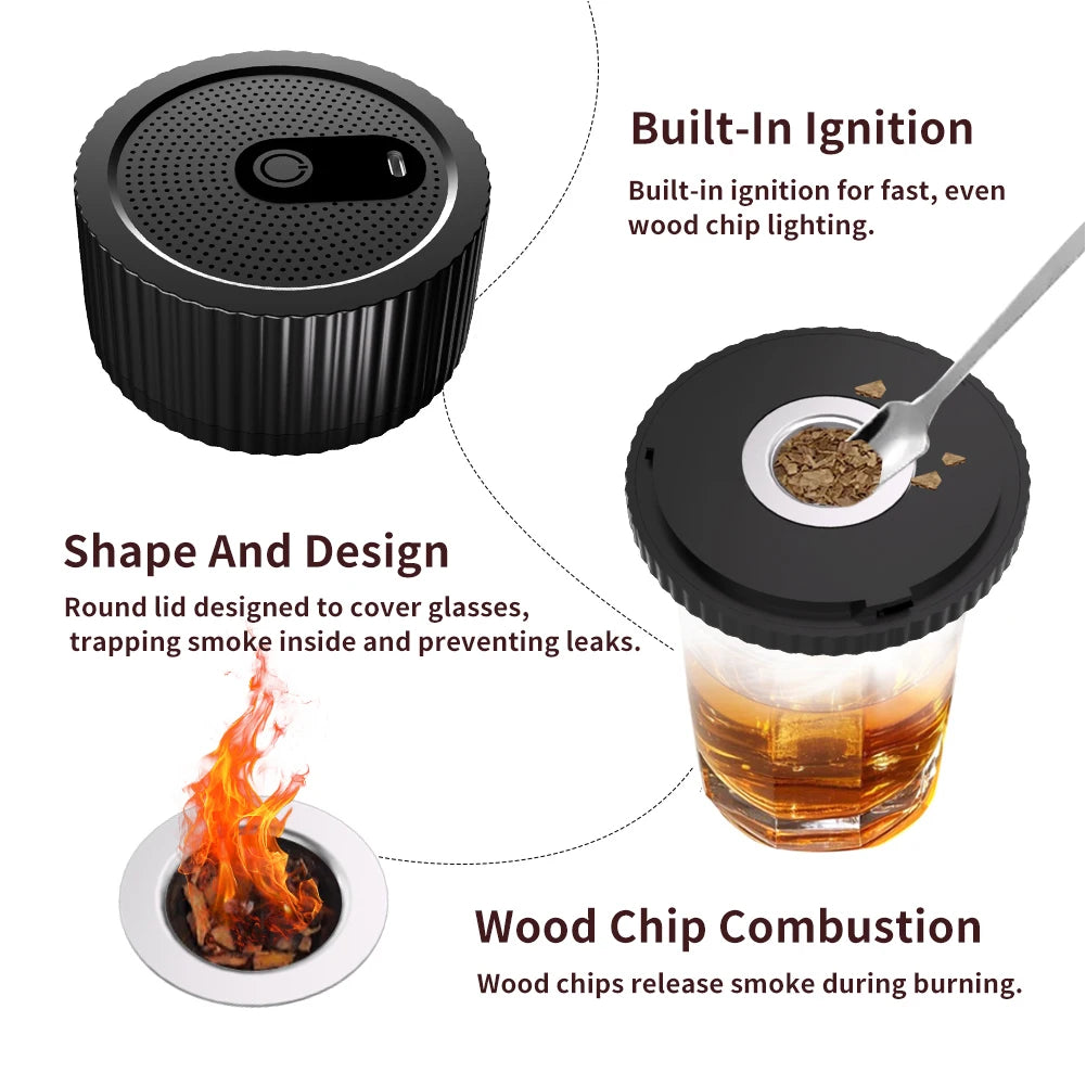 Electric Whiskey Smoker Kit With Six Flavors Wood Chips