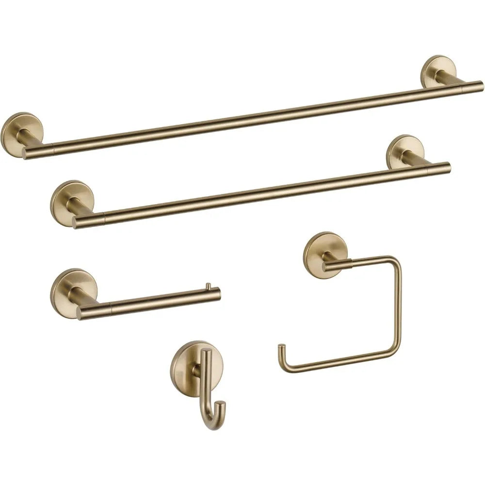 Hand Towel Holder Champagne Bronze Bathroom Wall Rack