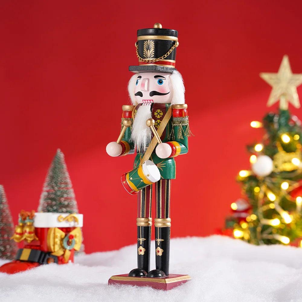 Wooden Nutcracker Soldier Puppet Christmas Decoration 30cm