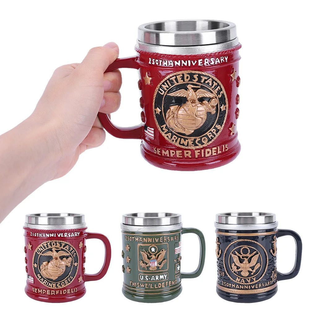 250th Anniversary Veteran Coffee Mug Stainless Steel