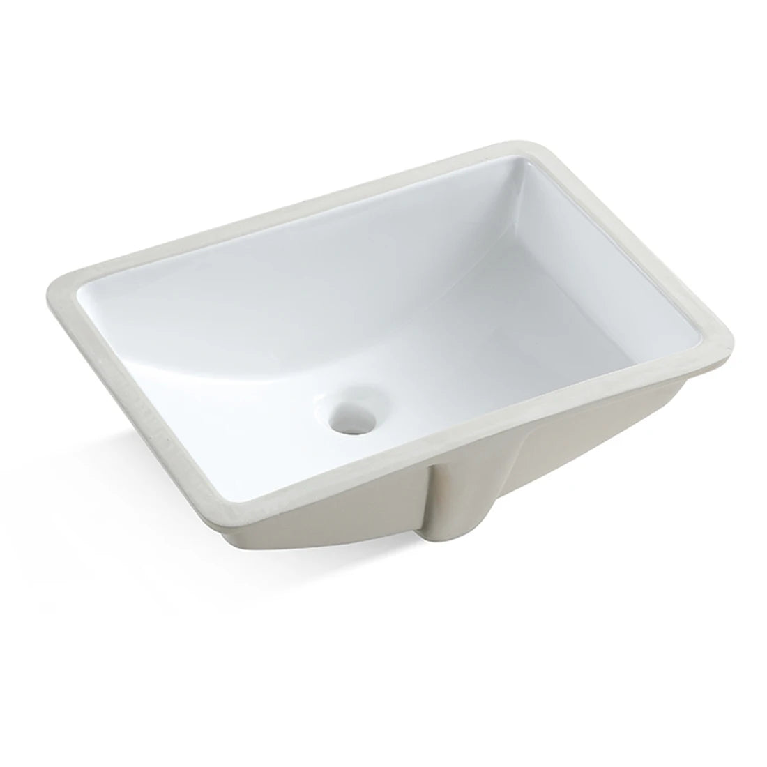 Meje Undermount Rectangular Ceramic Bathroom Sink Vessel