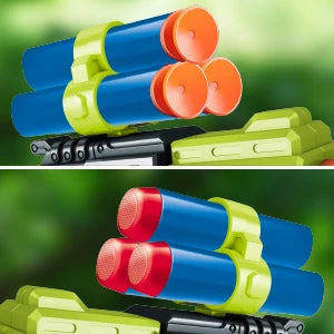 VATOS 2X Bow Arrow Guns Toy for Kids LED Light Up Archery with Suction Cup Stand Target Dart Board Indoor Outdoor Game Toys