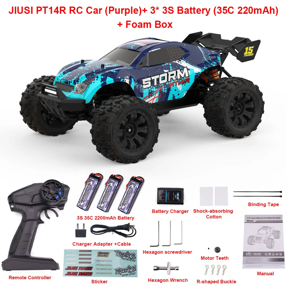 Jiusi PT14R MT14R One Fourteenth RC Car 4WD Brushless Truck