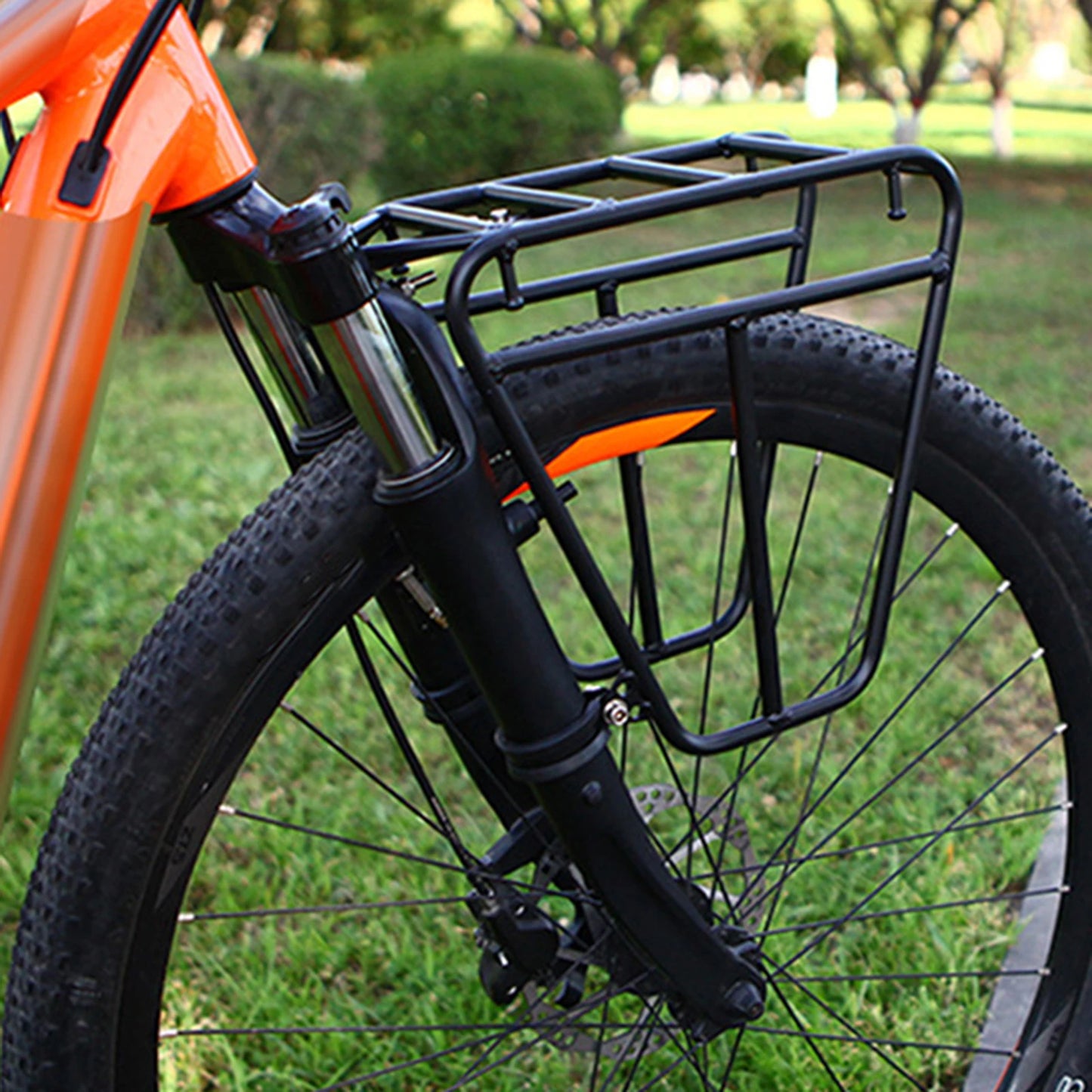 Steel Bike Front Cargo Rack Adjustable MTB Luggage Bracket