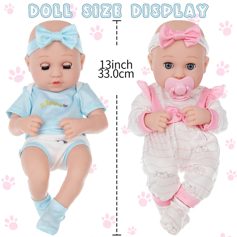 16 Inch Reborn Doll Lifelike Full Body Silicone Girl Toys