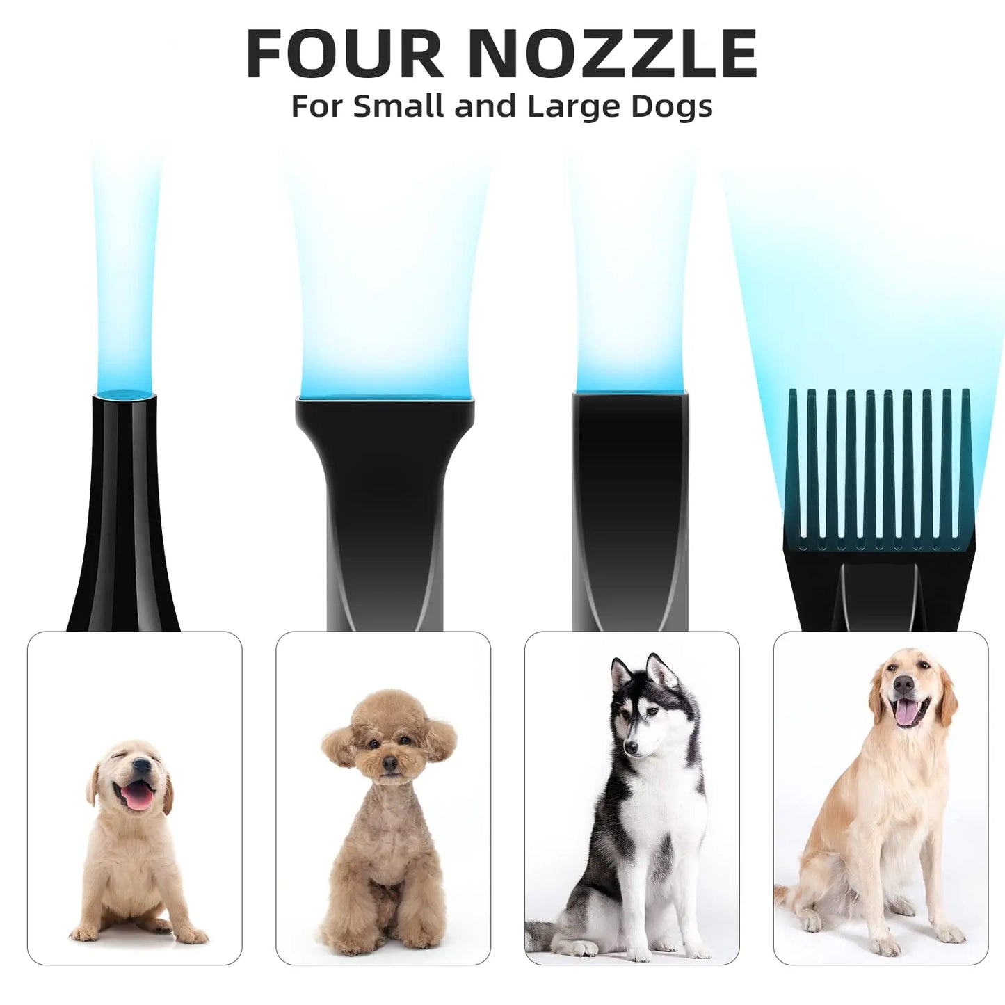 Dog Hair Dryer For Large Dogs Grooming Blower With Heat