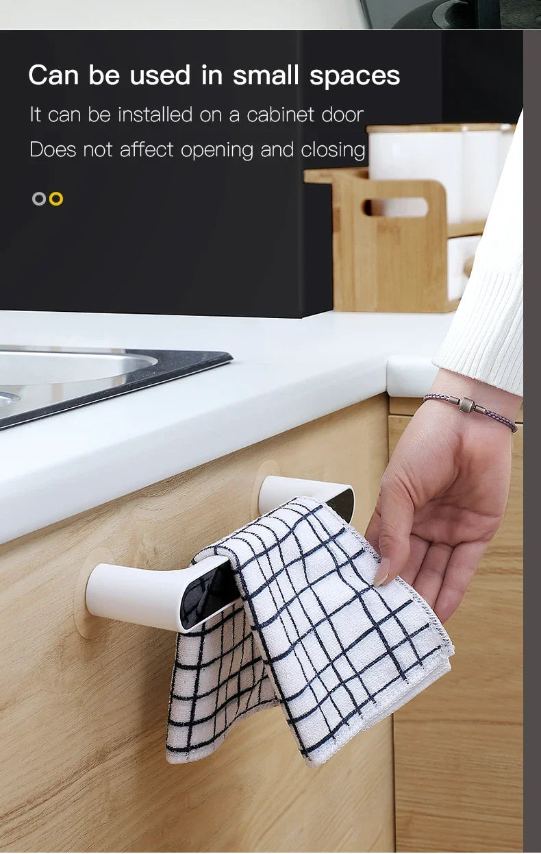 Self Adhesive Wall Mounted Towel Rack Bar Kitchen Organizer
