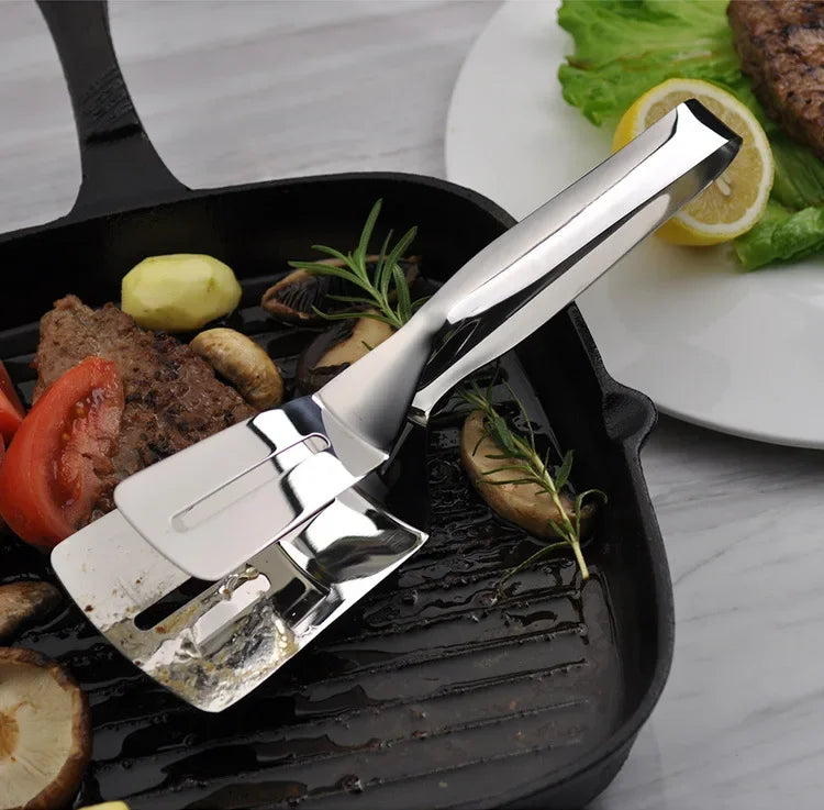 Steel Frying Shovel Clip Multifunctional Bbq Tongs Tool