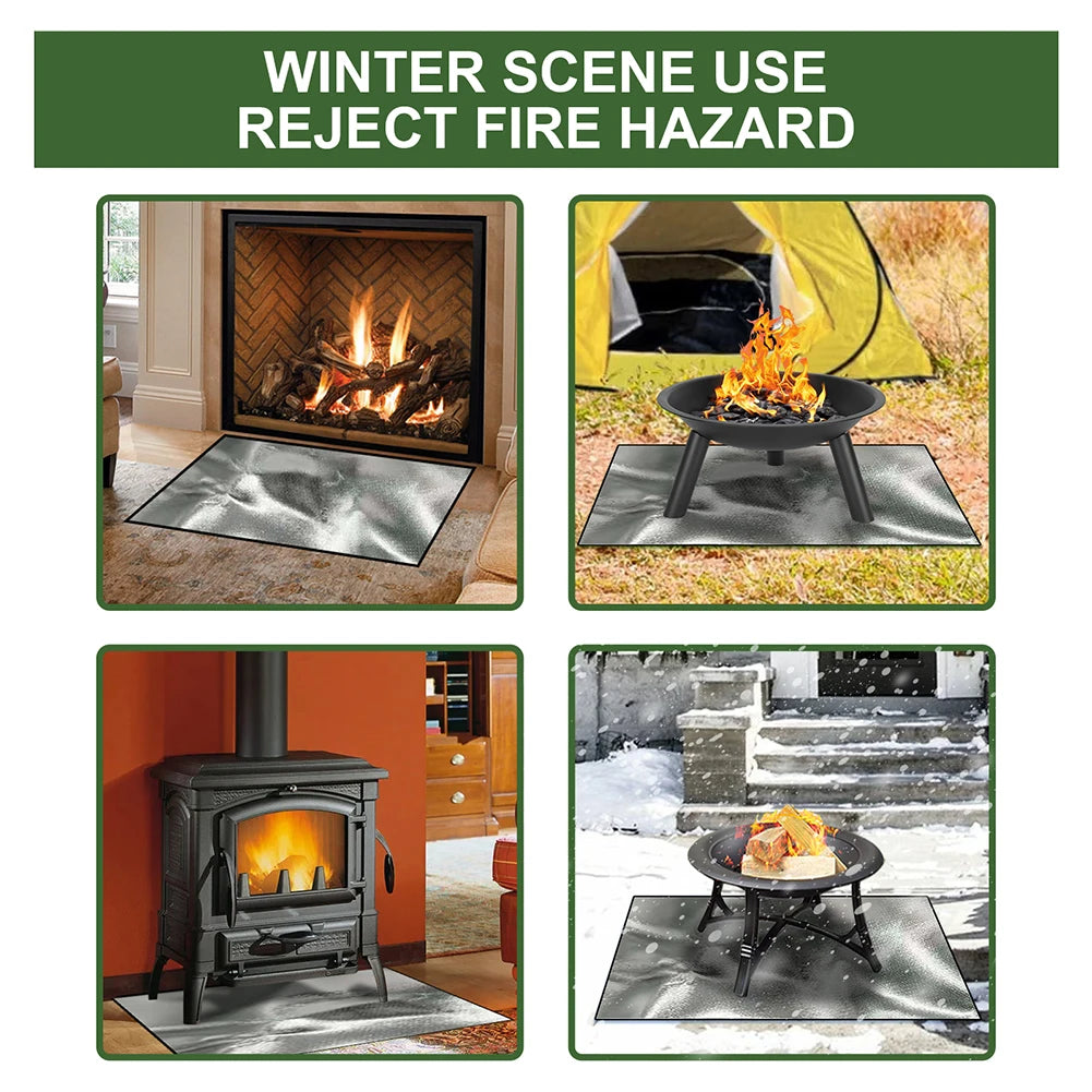 100cm Square Griddle BBQ Mat 3 Layer Fire Retardant Outdoor
