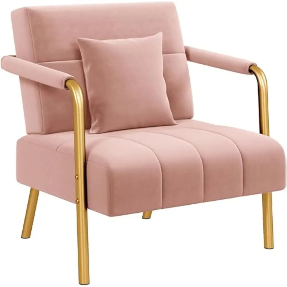 Lux Velvet Sofa With Gold Tone Arms And Legs Living Room