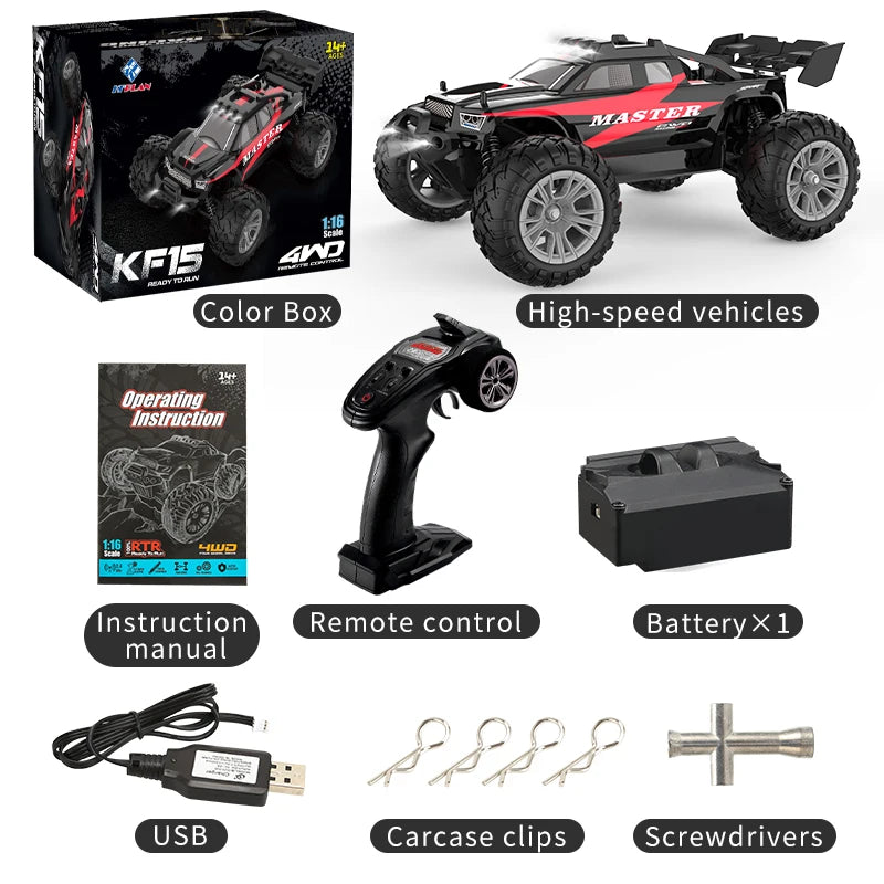 KF15 RC Car 1:16 Scale High Speed 40kmh Off Road Drift 2.4G Remote