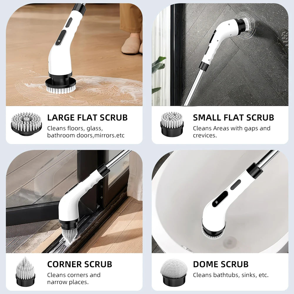 Viladepot 9 In 1 Electric Cleaning Brush Wireless Rotatable