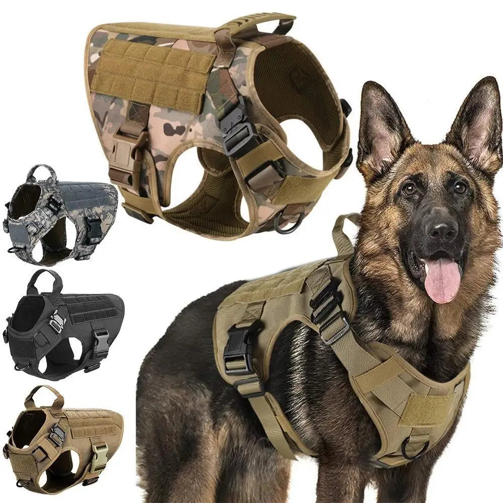 Pet Leash Set Chest 1000D Nylon Camouflage Dog Harness