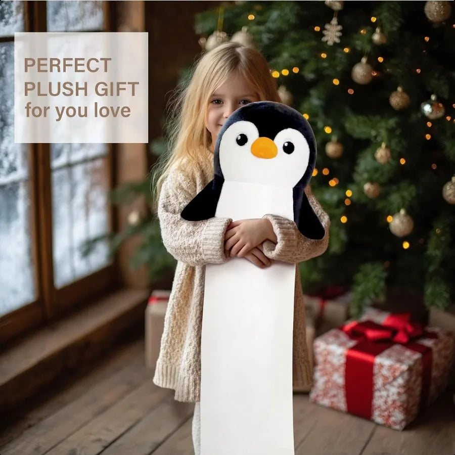 Penguin Plush 19.6 Inch Penguin Stuffed Animal Long Body Pillow Kawaii Penguin Plush Toy Gift for Girls and Boys