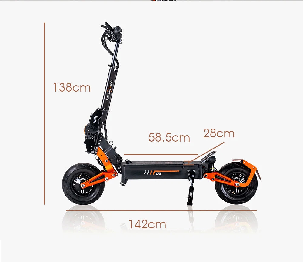 Obarter D5 5000W Electric Scooter 12 Inch Fat Tire On Road