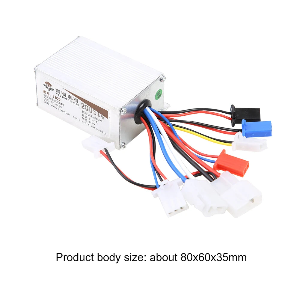 24V 250W E Bike Scooter Brush Motor Controller Lightweight