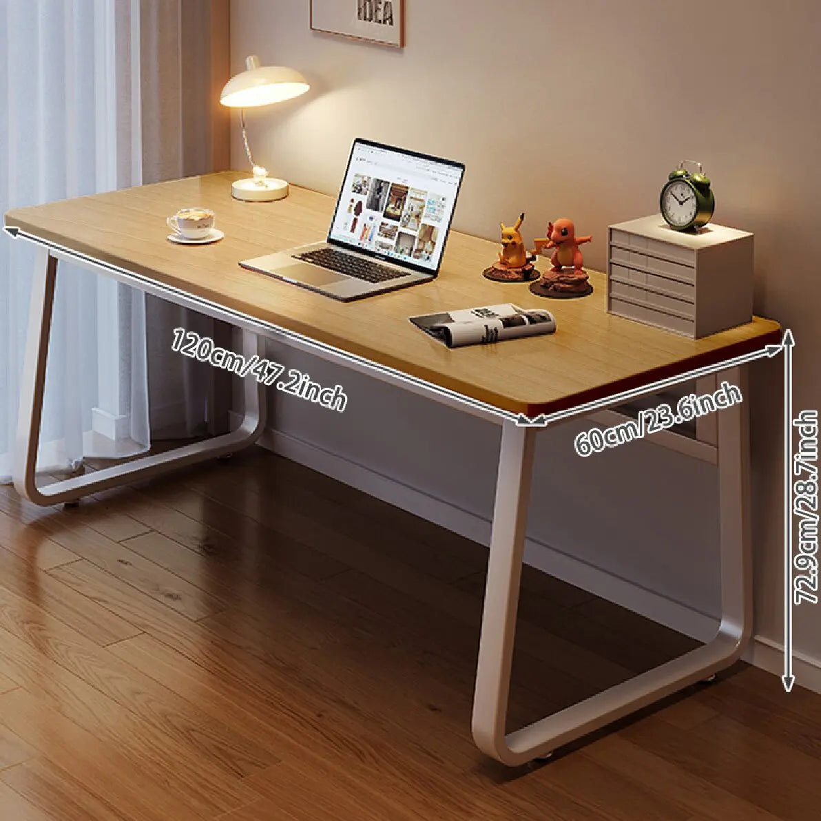White Computer Desk Modern Simple Style Home Office Bedroom