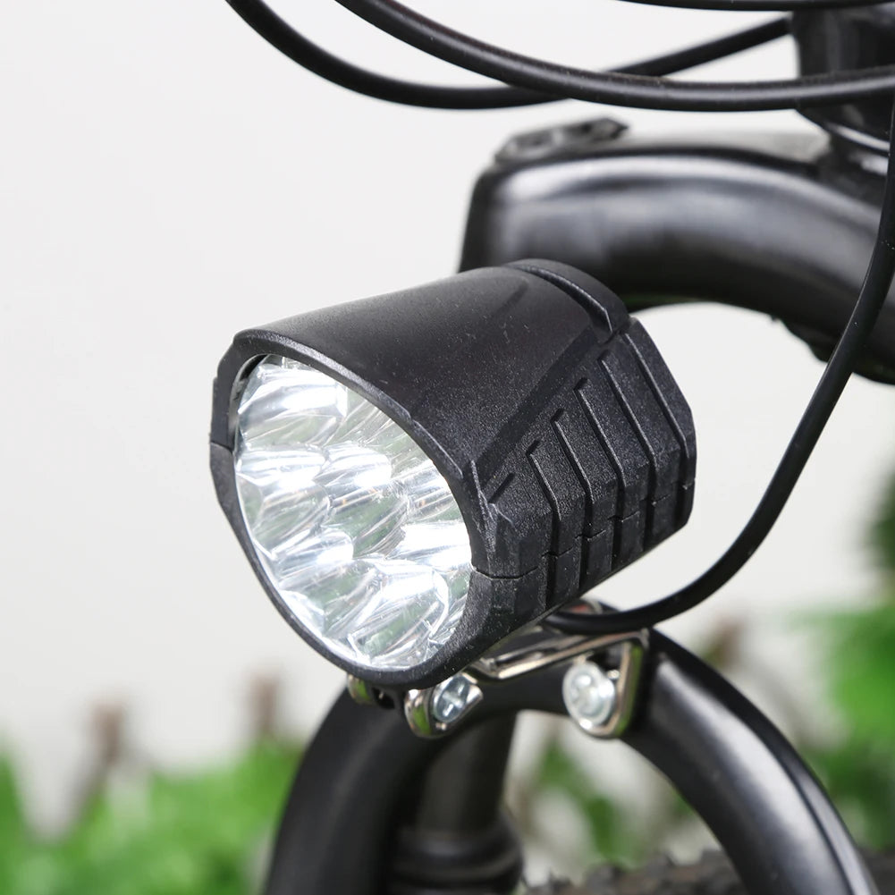 48V Electric Bicycle Front Light High Brightness LED Horn