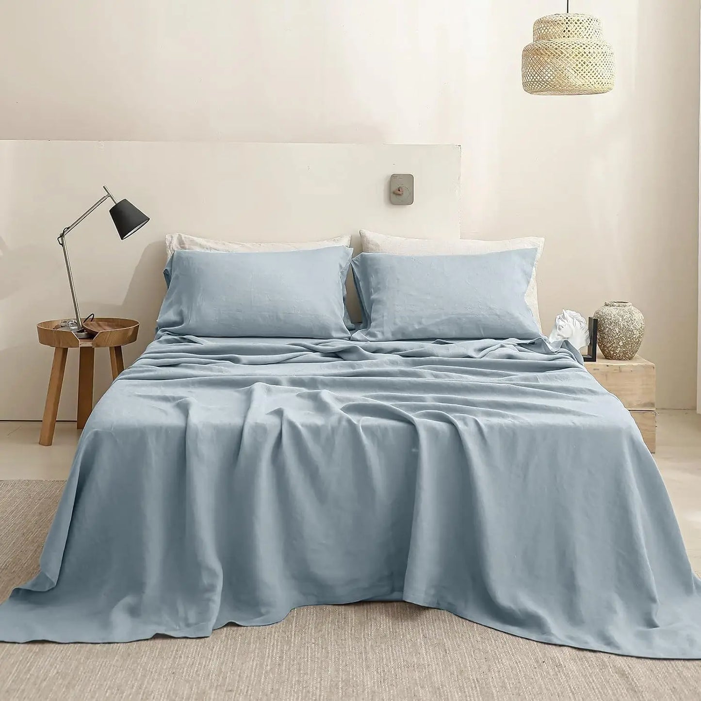 Simple Opulence 3 4 Piece Bed Linen Sheet Set French Flax