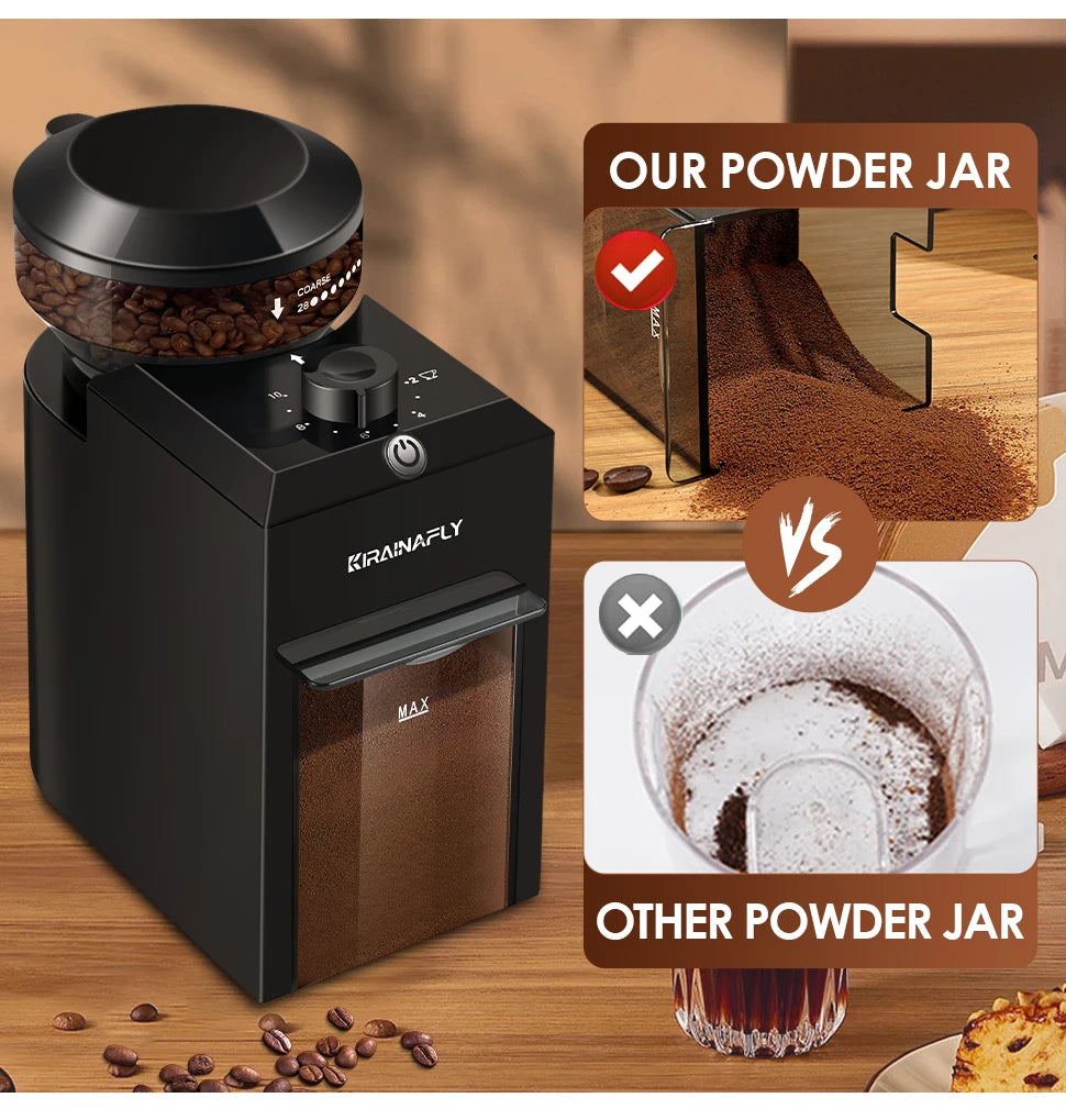 Electric Burr Mill Coffee Grinder Automatic Coffee Bean Grinding with 28 Grind Settings for Espresso French Press Drip 2 to 12 Cup