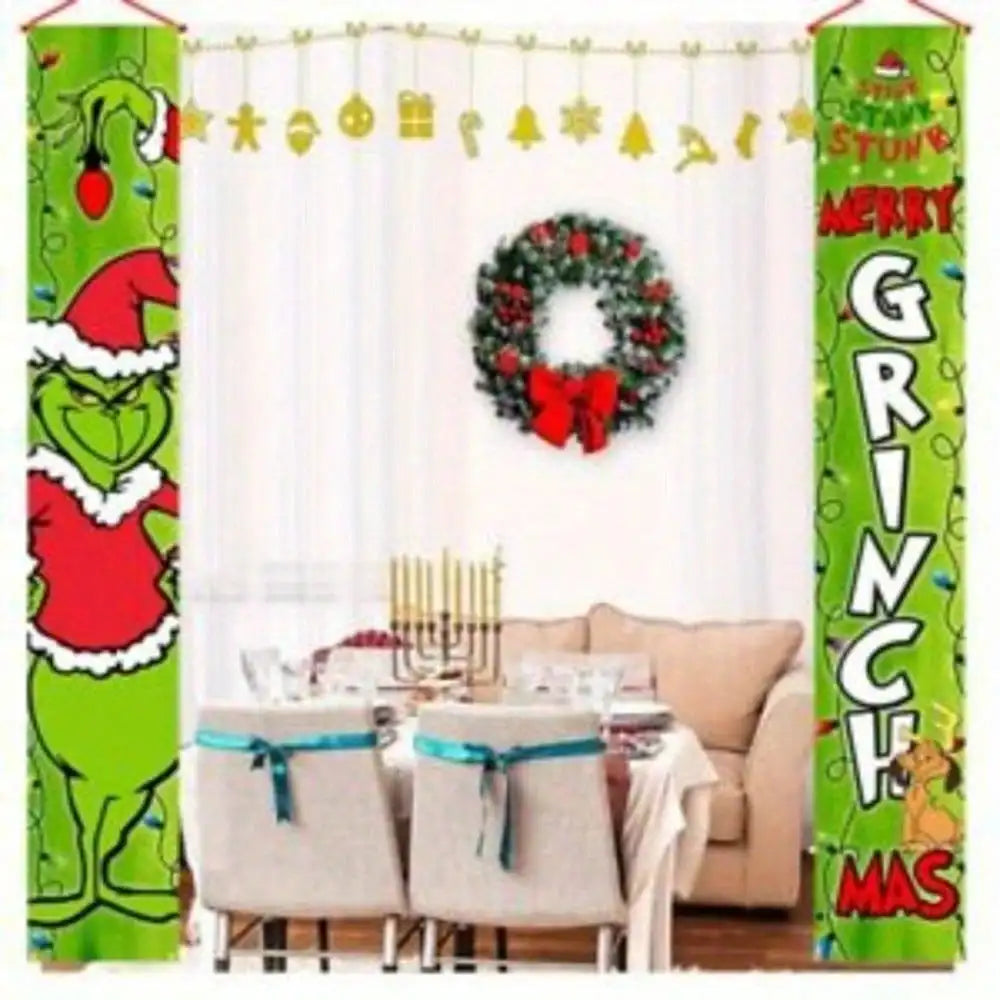 Christmas Porch Sign Door Banner Merry Christmas Decor