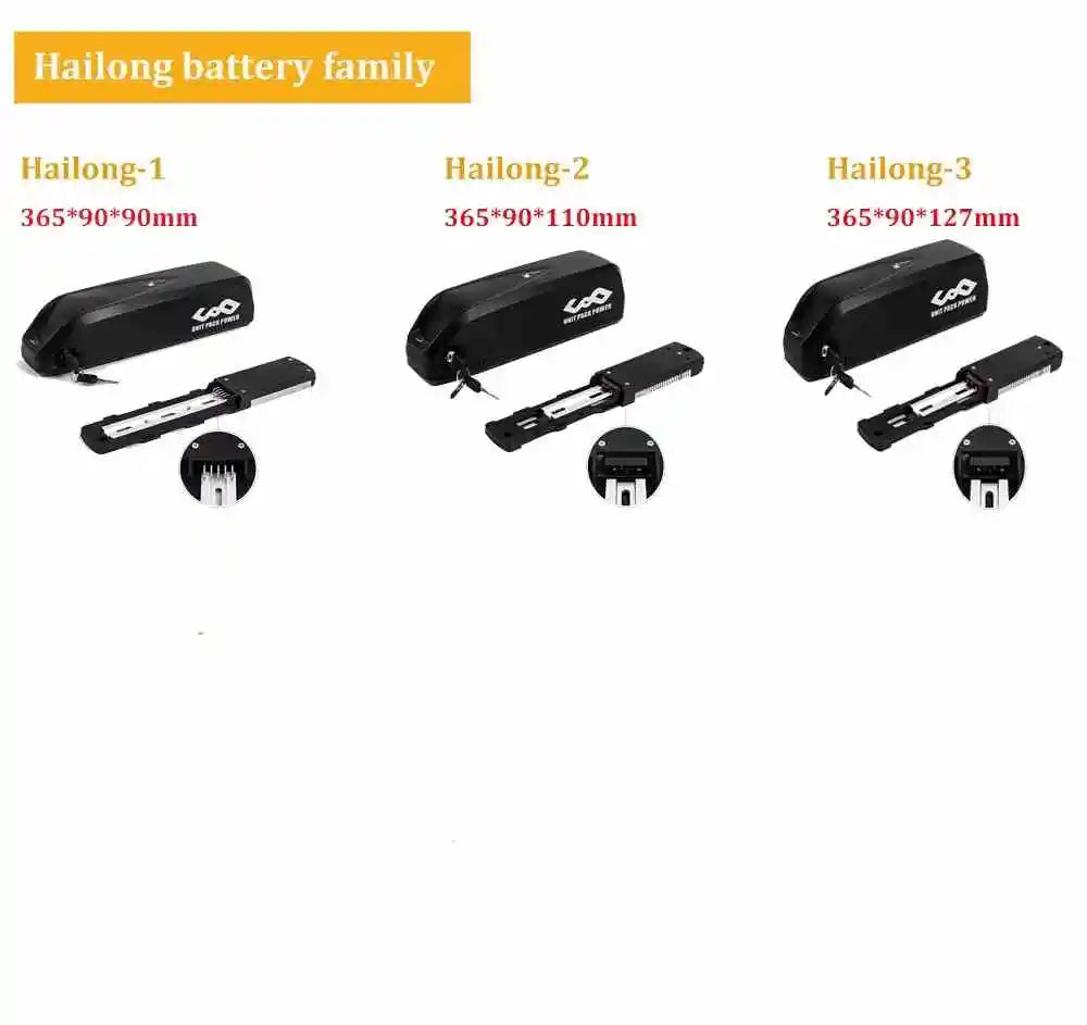 Polly Hailong Ebike Battery 36V 48V 52V 20Ah 18650