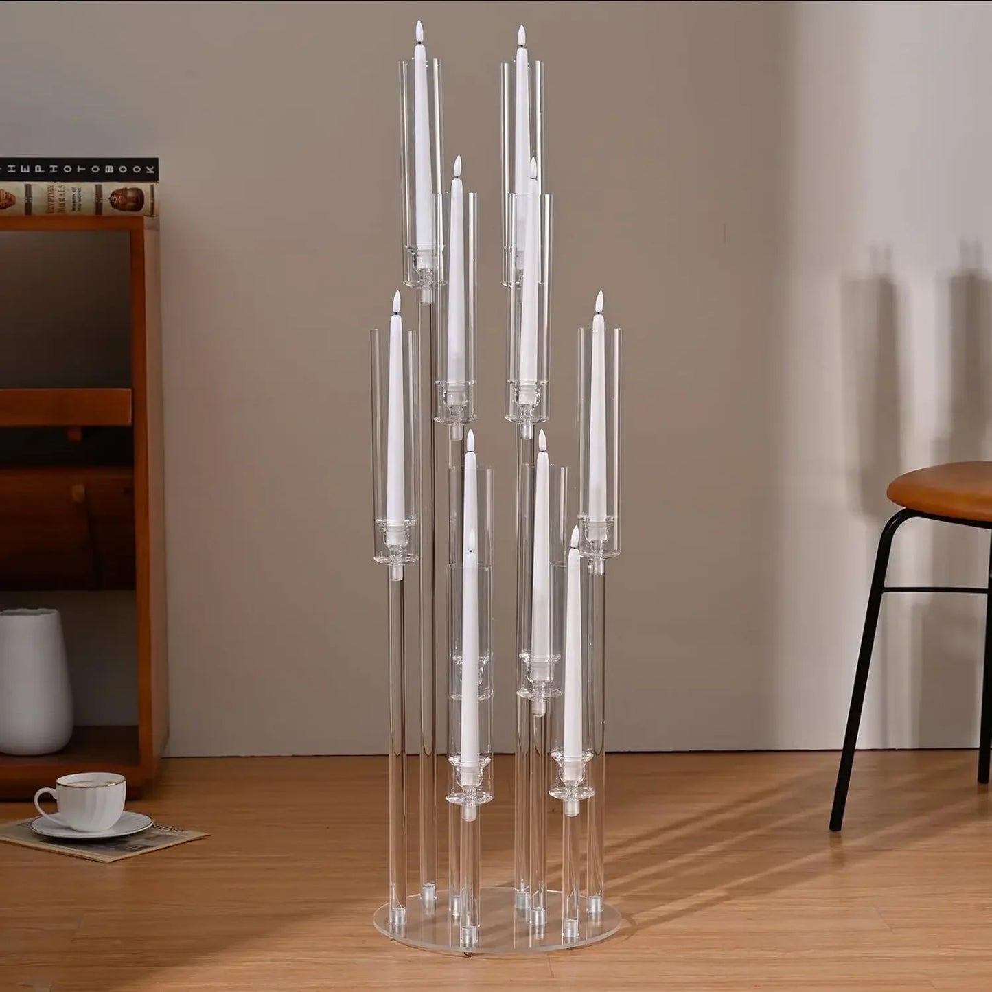 Acrylic Candelabra Centerpiece 10 Arm For Wedding Tables