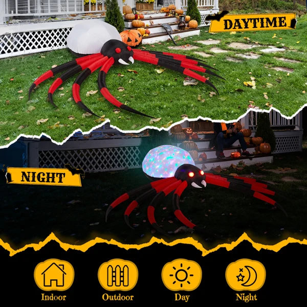 11.8ft Big Spider Inflatable Rotating Lamp Plate With LEDs