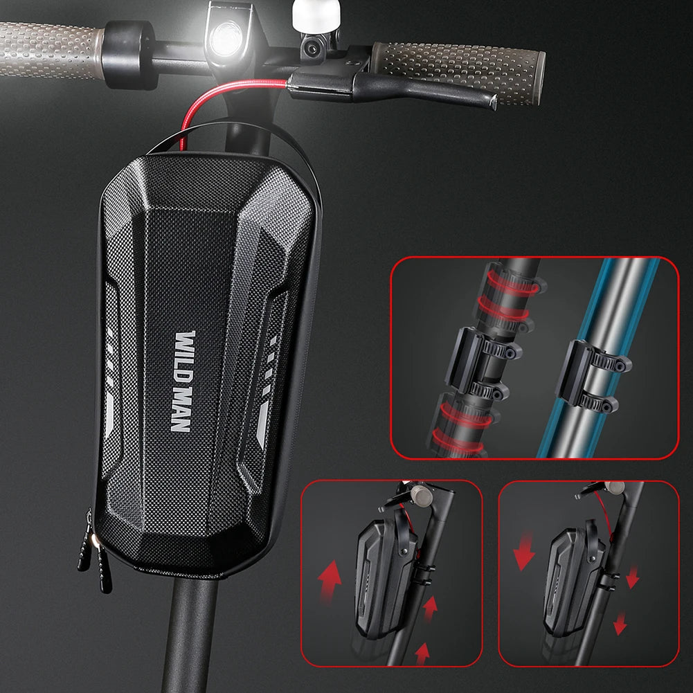 Electric Scooter Front Bag EVA Hard Shell Waterproof 2 To 3L