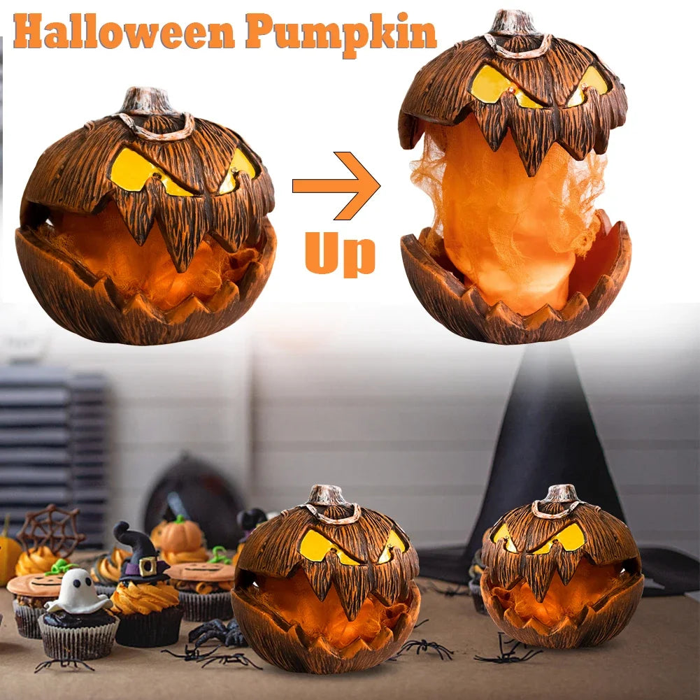 2023 New Spirit Halloween Gourdo Animatronic Pumpkin Head with Rising and Falling Action and Terrifying Sounds for Halloween Decor