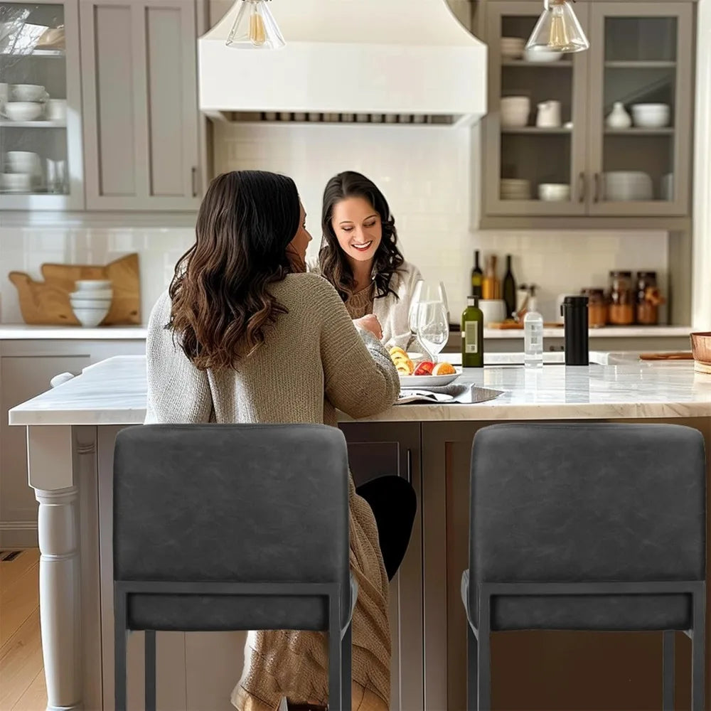 Sophia William Black Barstools Set Of 4 Counter 24Inch
