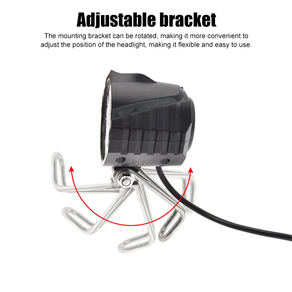 36V 48V Electric Scooter Front Light Adjustable 12W LED