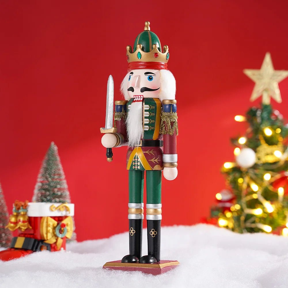 Wooden Nutcracker Soldier Puppet Christmas Decoration 30cm