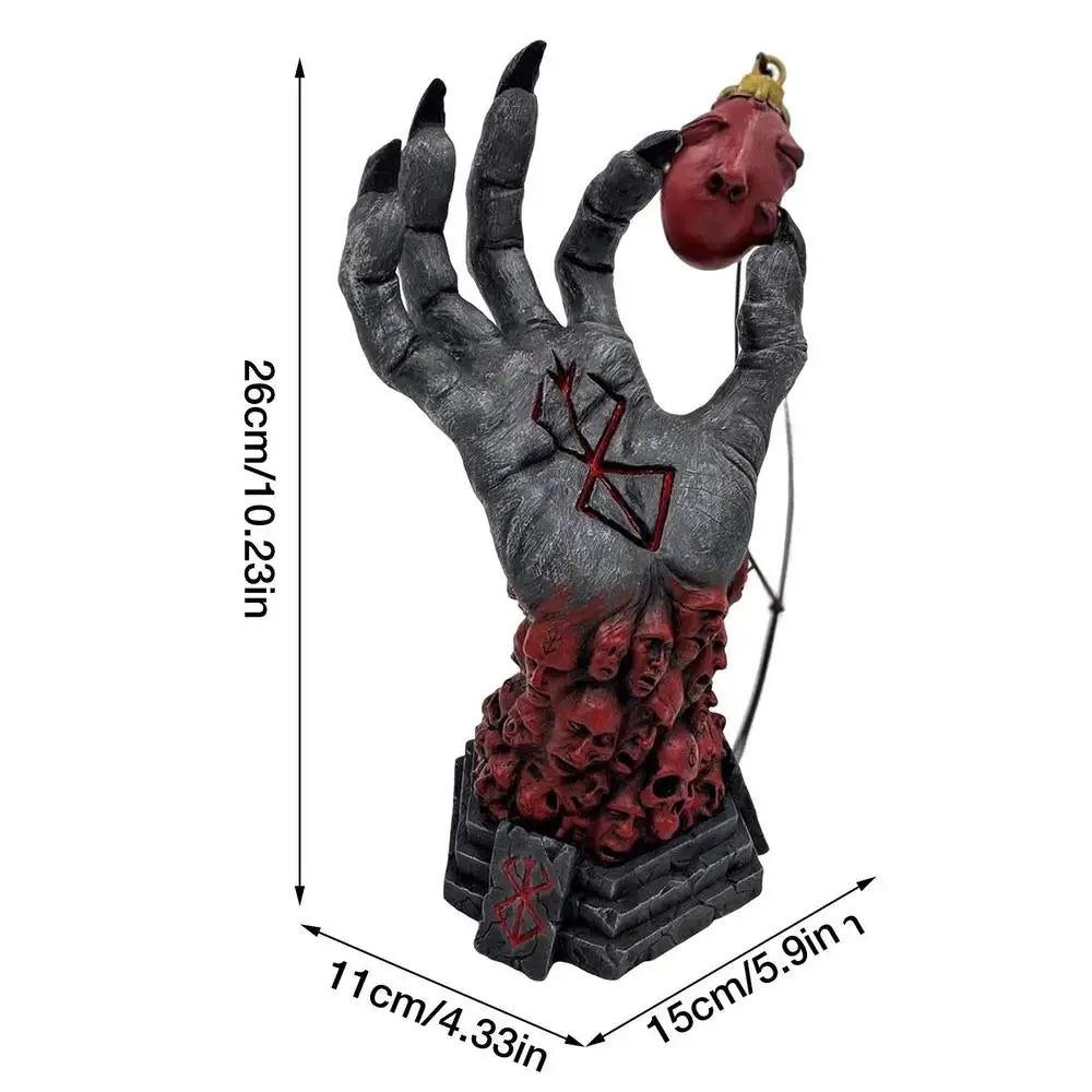 Berserk Figure Hand of God Statue Anime Handcraft Resin Ornament Halloween Skeleton Figurine Craft Desk Decoration Scary Props