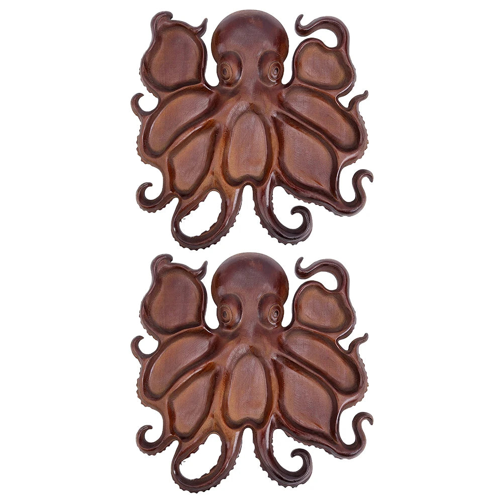 Octopus Charcuterie Platter Wood Serving Tray For Home Use