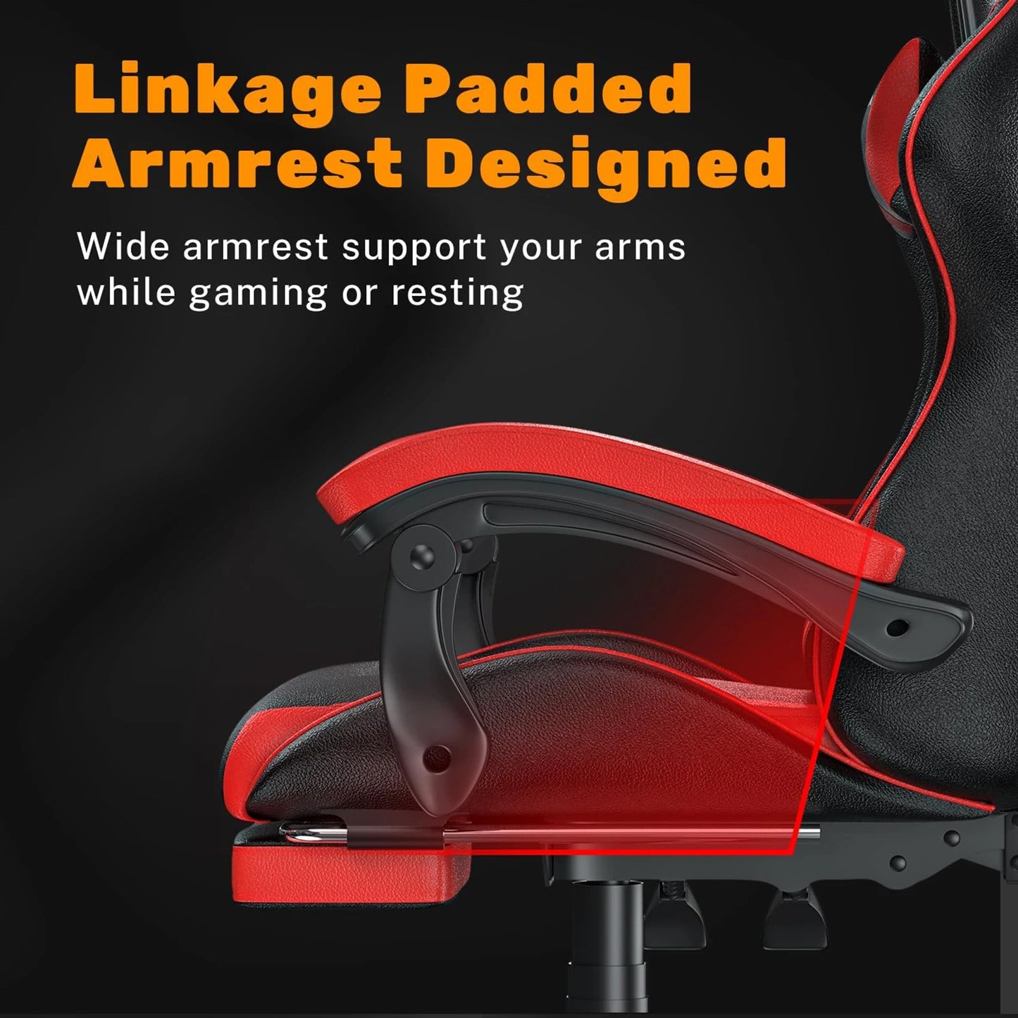 Gaming Chair With Footrest Ergonomic Lumbar Cushion Headrest