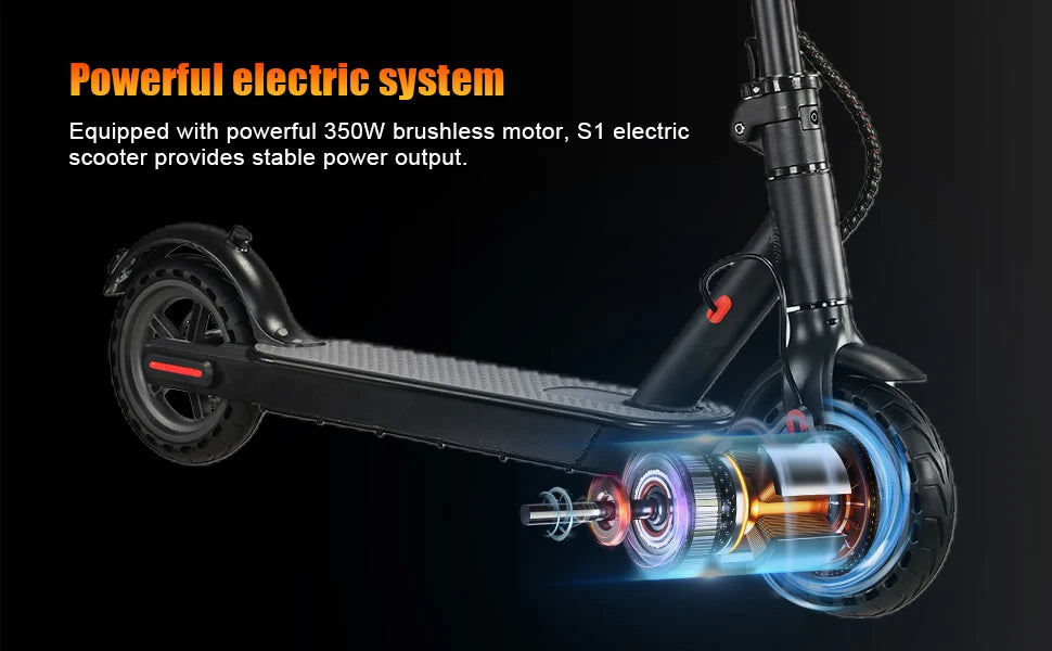 Foldable 350W Electric Scooter 30kmh Explosion Proof Tires