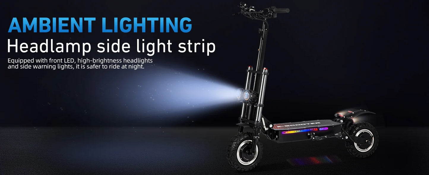 6000W High Power Off Road Foldable Scooter 60V 38Ah