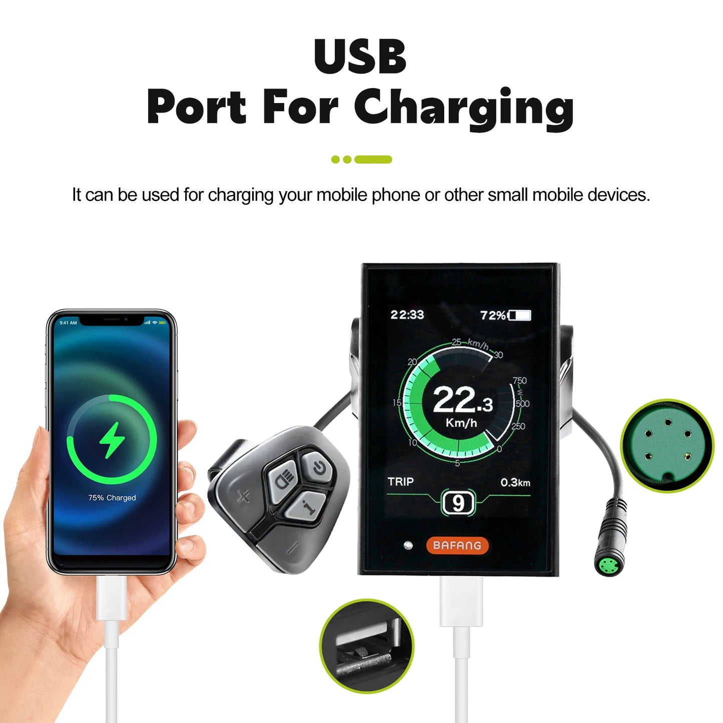 BAFANG UART CAN Display DPC18 DZ40 DM03 EKD01 Bluetooth