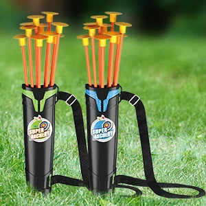 VATOS 2X Bow Arrow Guns Toy for Kids LED Light Up Archery with Suction Cup Stand Target Dart Board Indoor Outdoor Game Toys