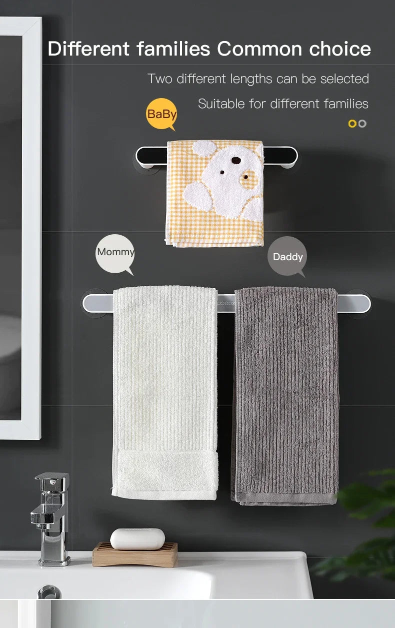 Self Adhesive Wall Mounted Towel Rack Bar Kitchen Organizer