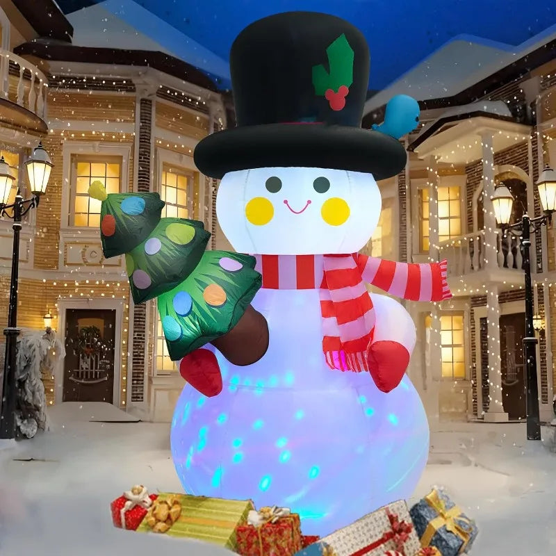 8 Ft Christmas Inflatable Snowman Yard Decoration LED Lights