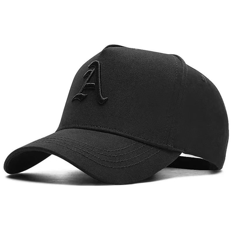 Unisex A Letter Embroidered Baseball Cap Outdoor Adjustable Sun Protection Hat