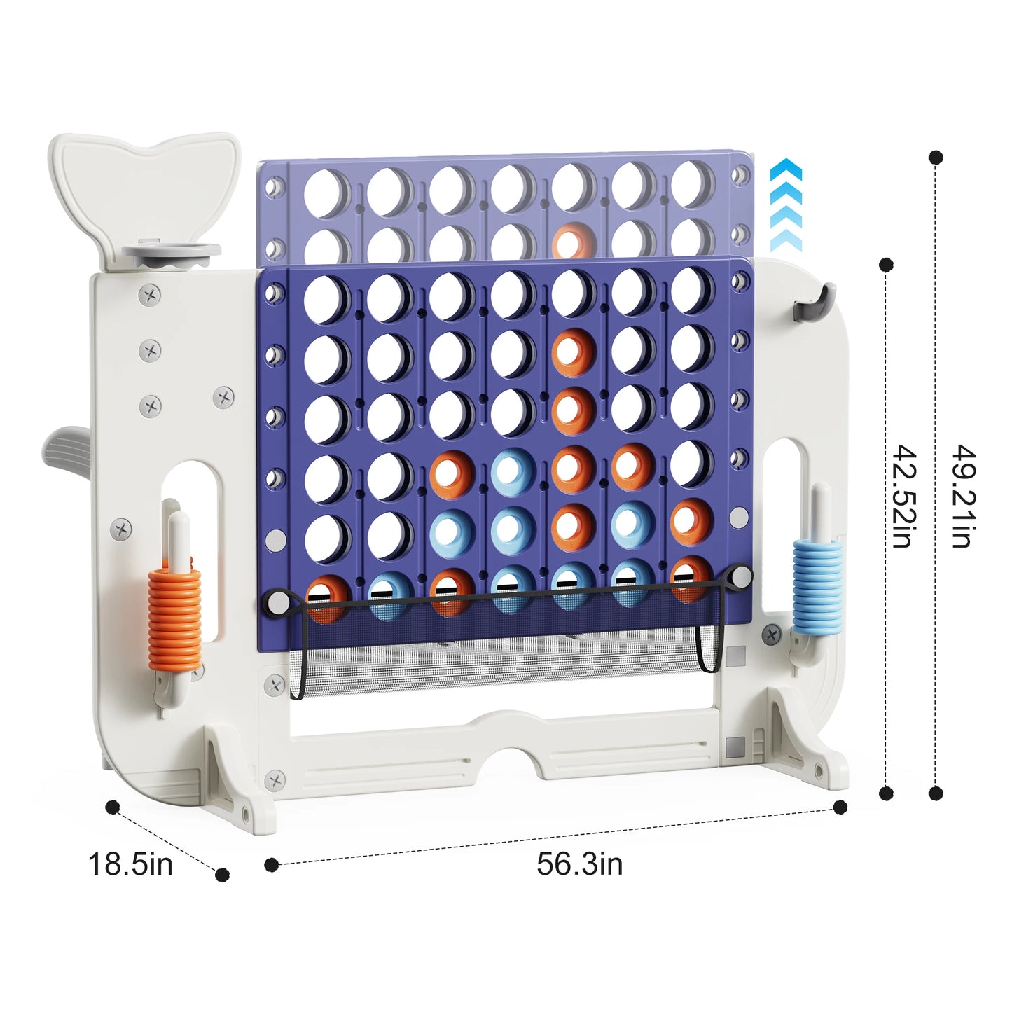 Kids Giant 4 To Score Mesh Bag Connect Four Ring Toss Golf And Basketball Hoop