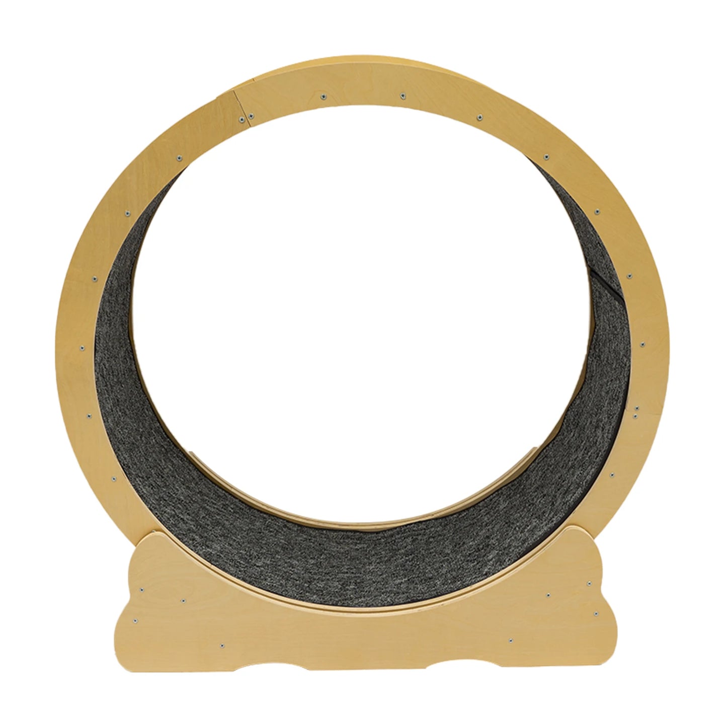 Solid Wood Cat Roller Track Toy With Sisal Mat 35 Inch