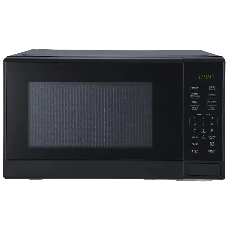 Mainstays 1.1 Cu Ft Microwave Oven in Black with Non Stick Cooking Pots Set