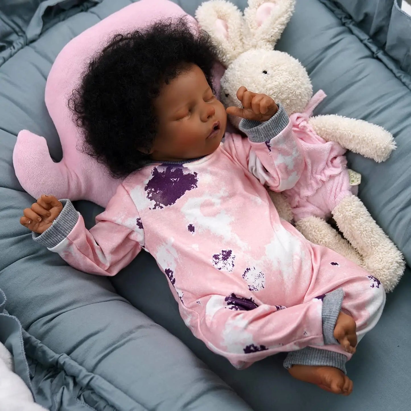 Lifelike Reborn Baby Dolls Black 17 Inch Body Realistic