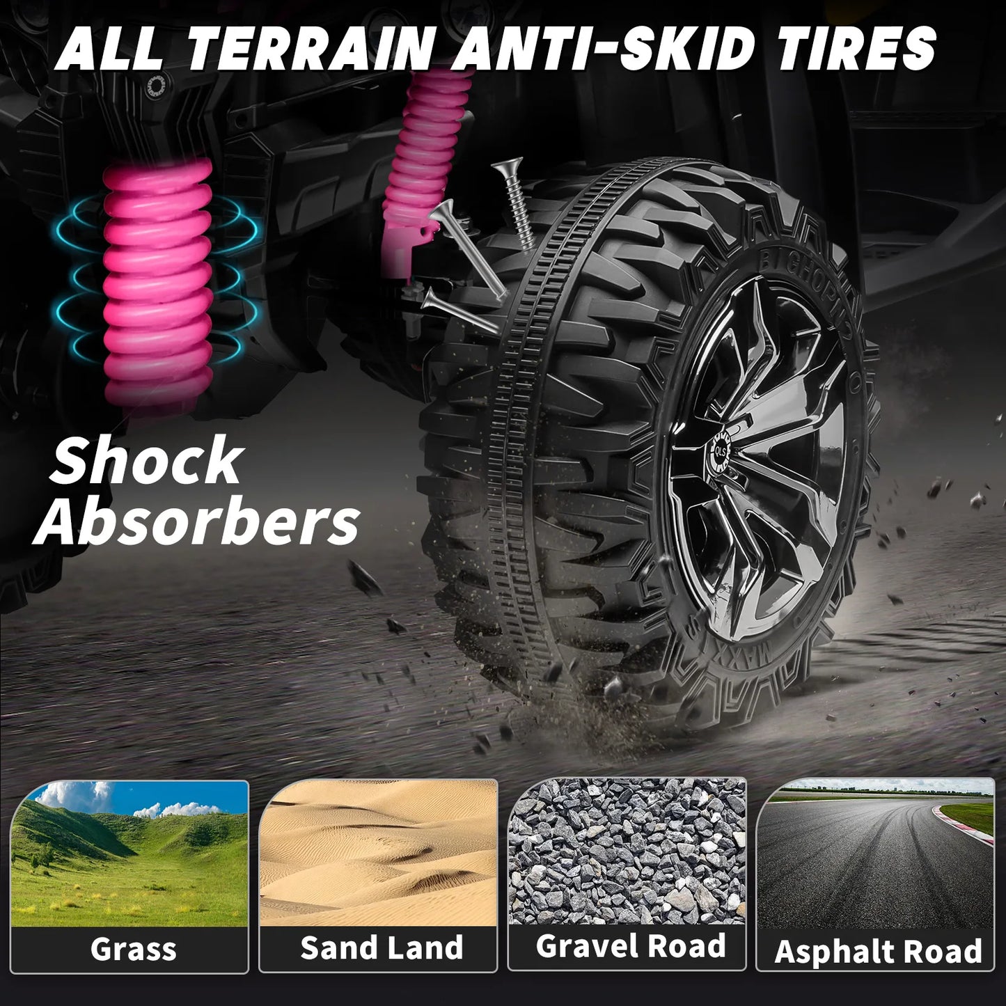 4x4 24V Kids Ride On ATV with Remote 2 Seater Powerful 4 Wheeler Quad Electric Car 800W Motor Ride On Toys with High Low Speed