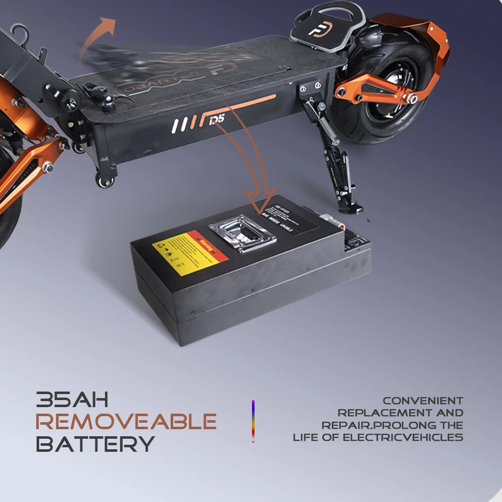 Obarter D5 5000W Electric Scooter 12 Inch Fat Tire On Road