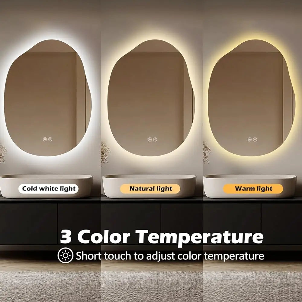 LED Bathroom Mirror Lights 26x38 Dimmable 3 Colors